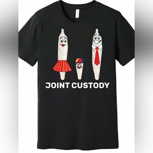 3 LEFT! NEW Unisex Small Funny graphic tee - black relaxed fit crew neck t shirt